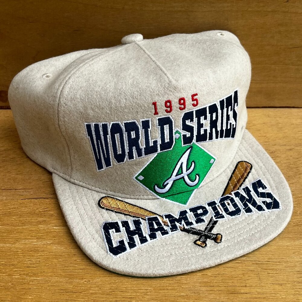 MITCHELL & NESS MLB ATLANTA BRAVES 1995 WORLD SERIES WOOL SNAPBACK HAT NEW